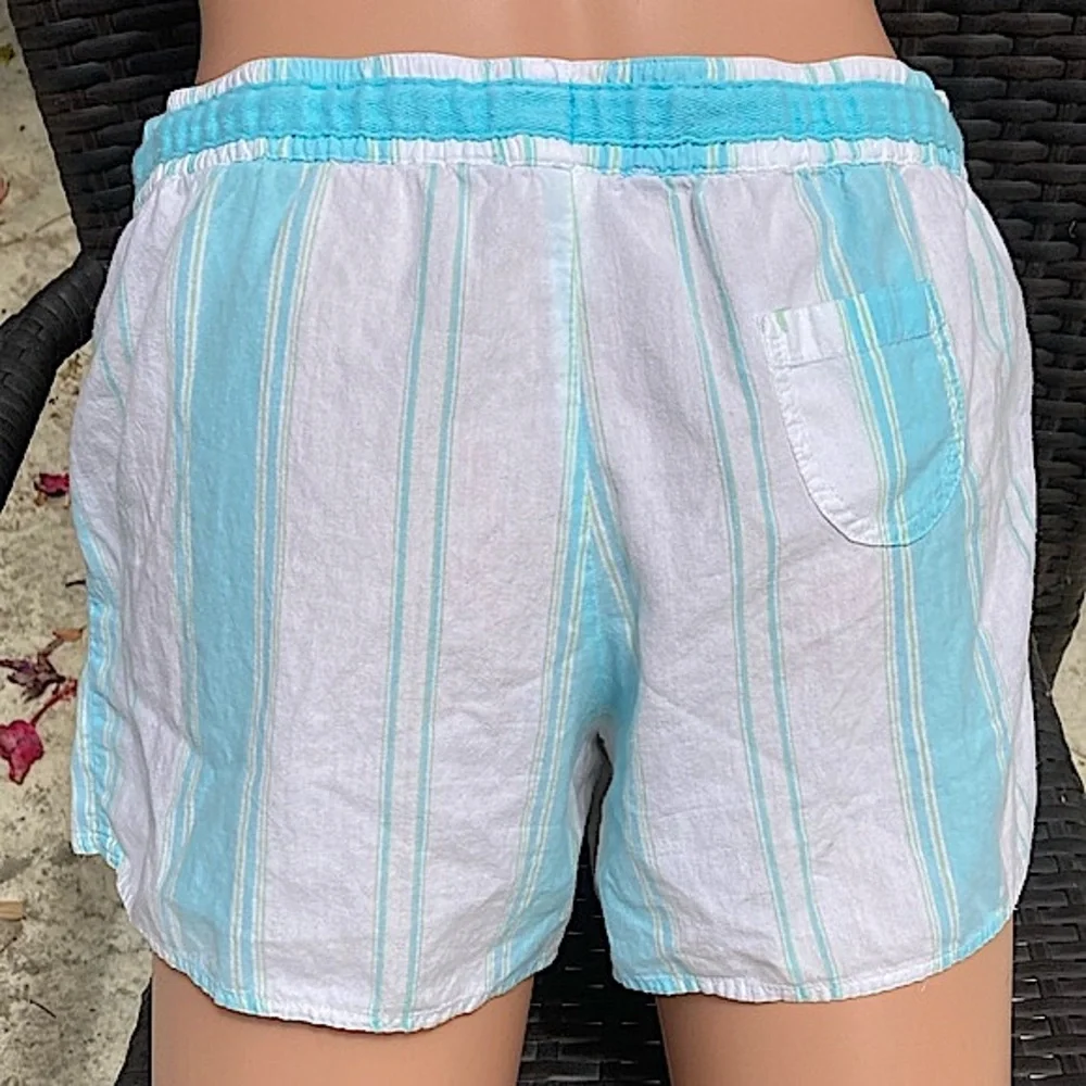 Gap Shorts Cotton Lightweight Turquoise White Extra Small - Picture 4 of 15
